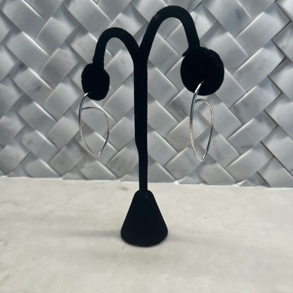 Silver Plated Pierced Dangle Earrings, unmarked, unbranded, modern, geometrical - Picture 1 of 8